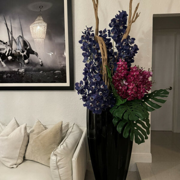 Glossiron artificial plant in vase