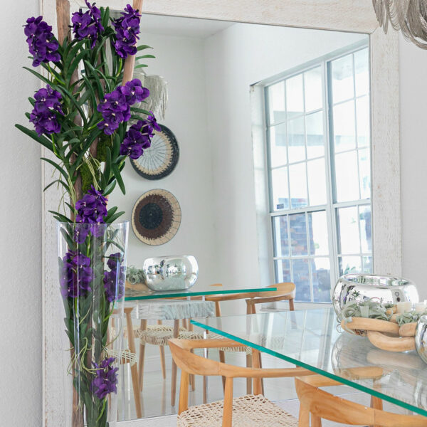 Purpletut artificial plant in decorative pot