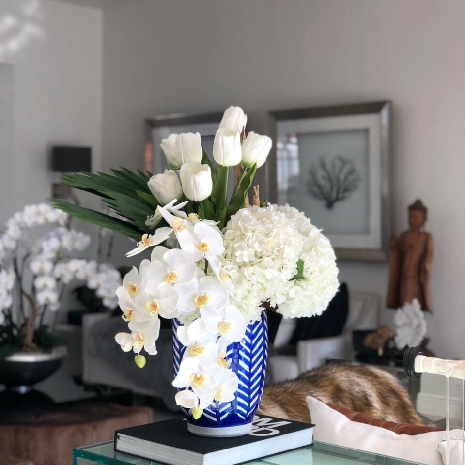 Striporit artificial plant in vase